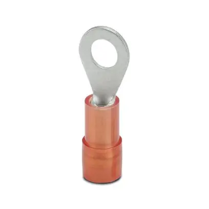 Produktfoto 1 von Phoenix Contact Ringkabelschuh, Isoliert 20 AWG, Kupfer, Rot, 16 AWG max.AWG, innen ø 4.1 mm, M4