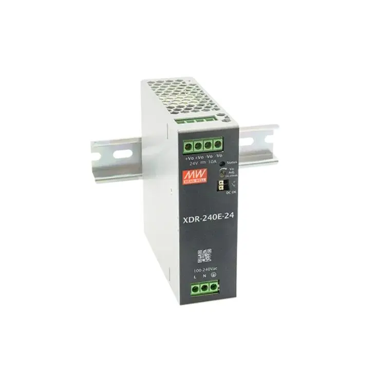 Produktfoto 1 von MEAN WELL XDR-240E DIN-Schienen Netzteil DIN-Hutschiene 264V ac Wechselstrom/Gleichstrom / 20 A 12V DC 240 W