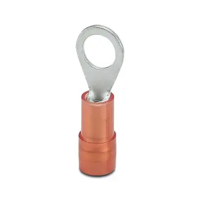 Produktfoto 1 von Phoenix Contact Ringkabelschuh, Isoliert 20 AWG, Kupfer, Rot, 16 AWG max.AWG, innen ø 5.3 mm, M5
