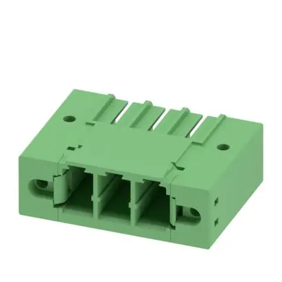 Produktfoto 1 von Phoenix Contact PC 5/..-GF Leiterplattenleiste, 3-polig / 1-reihig, Raster 7.62 mm Raster Lot, COMBICON PC 5 Hybrid,