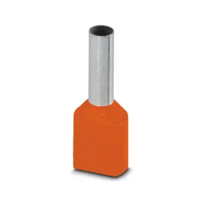 Produktfoto 1 von Phoenix Contact AI-TWIN Aderendhülse, Stift ø 3.8 mm, Orange, Polypropylen, 12 mm, 23 mm, Isoliert, 12 AWG max.