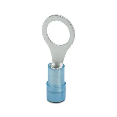 Produktfoto 1 von Phoenix Contact C-RCEI Ringkabelschuh, Isoliert 16 AWG, Kupfer, Blau, 14 AWG max.AWG, innen ø 8.4 mm, M8