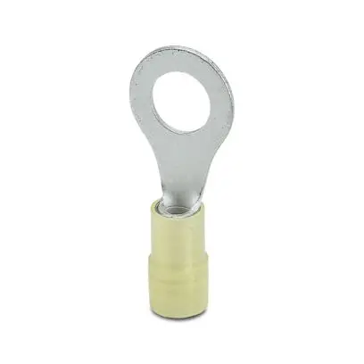 Produktfoto 1 von Phoenix Contact C-RCEI Ringkabelschuh, Isoliert 10 AWG, Kupfer, Gelb, 12 AWG max.AWG, innen ø 8.4 mm, M8