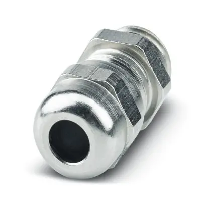 Produktfoto 1 von Phoenix Contact Kabelverschraubung, M12 x 1.5 Messing vernickelt 3 mm/ 6.5 mm, IP68, IP69, IP66