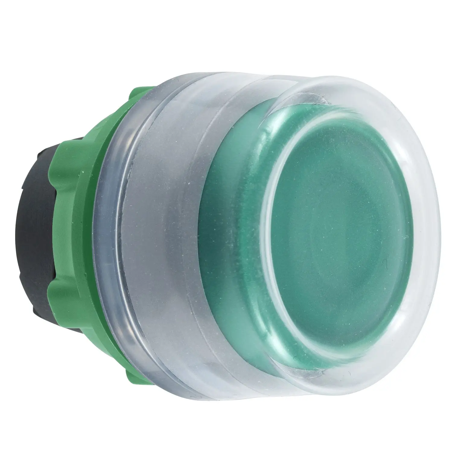 Schneider Electric ZB5 Druckschalter Ø 22 mm, Grün Federrückstellung Glatt Rund Kunststoff, IP66