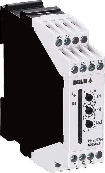 Produktfoto 1 von Dold MK 9397N Motorlastüberwachung, 12A Last-Kontrollgerät 12V ac, 400 V ac 90mm x 45 mm mit Wirkleistungsmessung