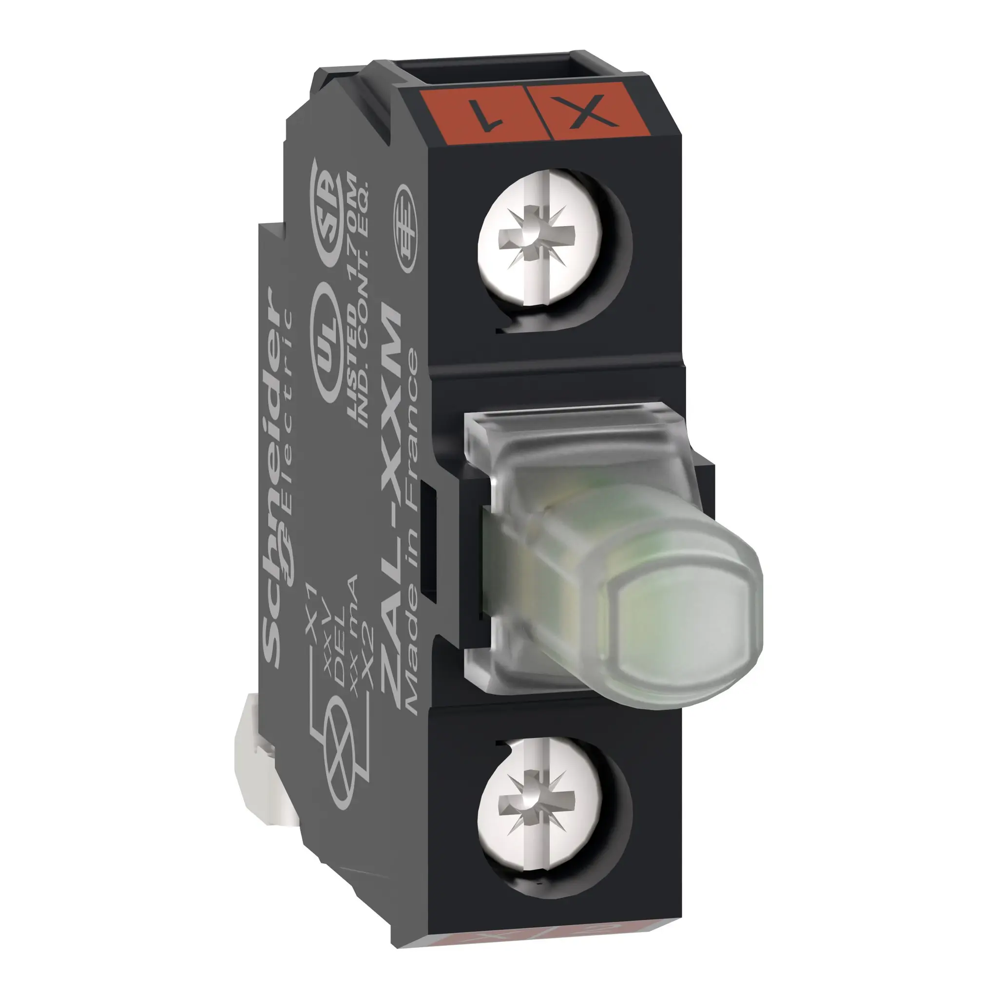 Produktfoto 1 von Schneider Electric Harmony XB Kontaktblock und Lichtblock LED Rot beleuchtet 230V Schraube