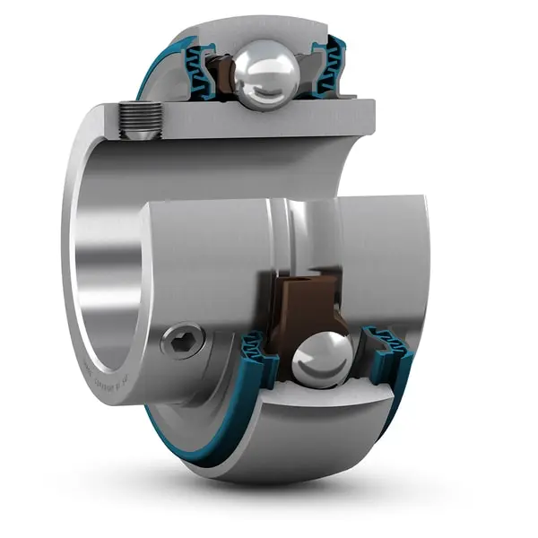 Produktfoto 1 von SKF Edelstahl Lagereinsatz 47 mm Außen-ø , Innen-Ø 20 mm, Traglast 6.55 kN