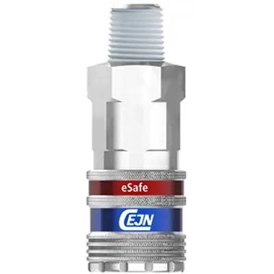 Produktfoto 1 von CEJN Esafe-Sicherheitskupplung mit Entlüftung Stahl, Aluminium Stecker, ISO