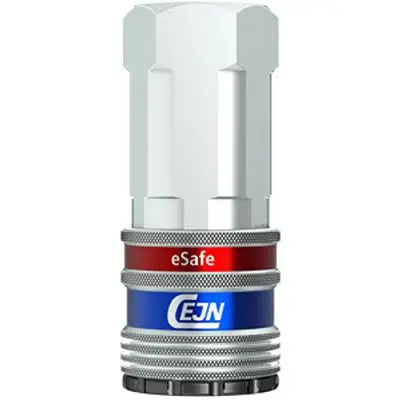 CEJN Esafe-Sicherheitskupplung mit Entlüftung, Stahl zinkplattiert 1/2 in G Buchse, ISO