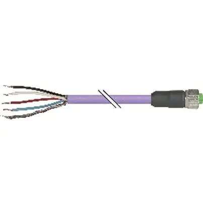 B&R X67 Systems, 5-polig Steuerleitung, M12 Stecker 5 / Nicht abgeschlossen Buchse, Länge 5 m