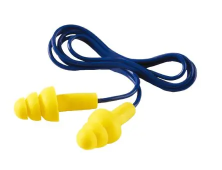 Produktfoto 1 von 3M E-A-R UltraFit Wiederverwendbar Gehörschutzstöpsel, Thermoplastisches Elastomer Blau, Gelb, SNR 29 dB