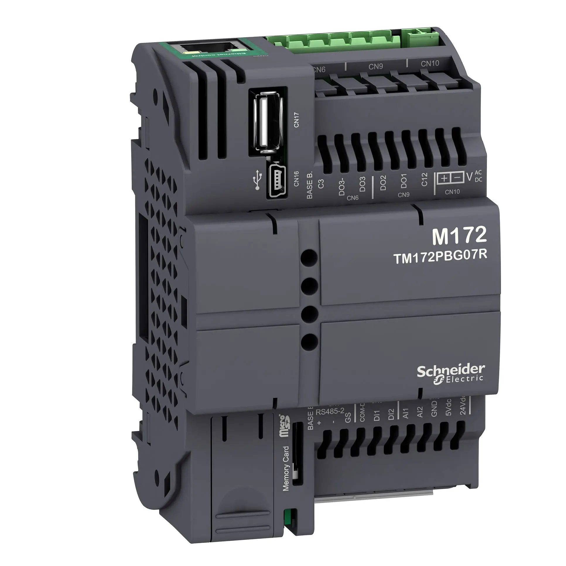 Produktfoto 1 von Schneider Electric TM172 Logikcontroller, 4 Eing. Relais Ausg.Typ Analog, digital Eing.Typ für M172, Modicon M171 24 V