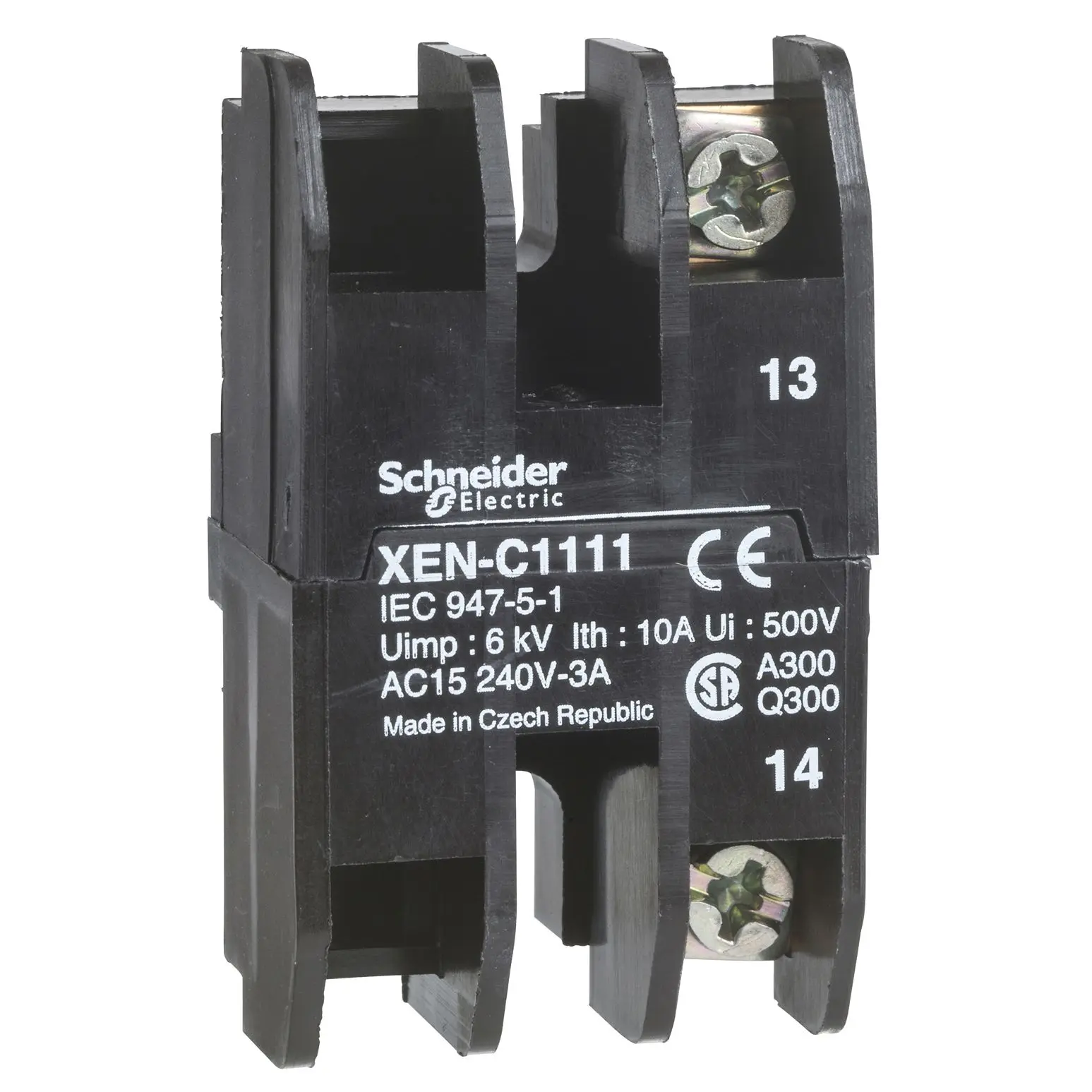 Produktfoto 1 von Schneider Electric Harmony Kontaktblock DPST 500V für XACB, XACM