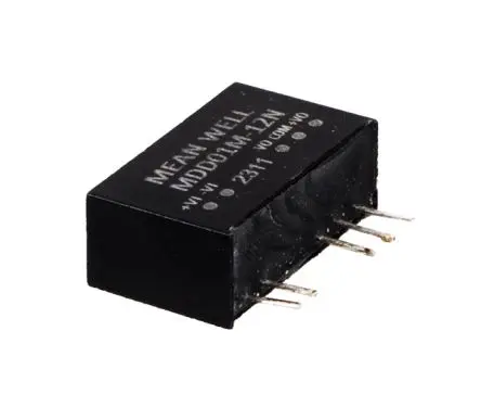 MEAN WELL MDD01N DC/DC Konverter, 5V dc OUT 100 mA Durchsteckmontage 24V dc 6 kV 1 W -40 °C 95 °C