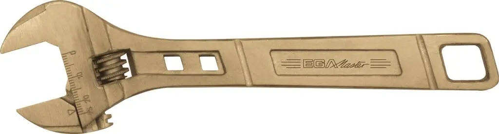Ega-Master Schraubenschlüssel Verstellbarer Schraubenschlüssel Nicht parkend, Metall Griff, Backenweite 25 mm, / Länge