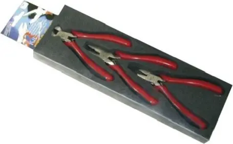 Produktfoto 1 von Ega-Master 69434 Elektronikzange Flach, Gerade 3 Stk. Zangensatz