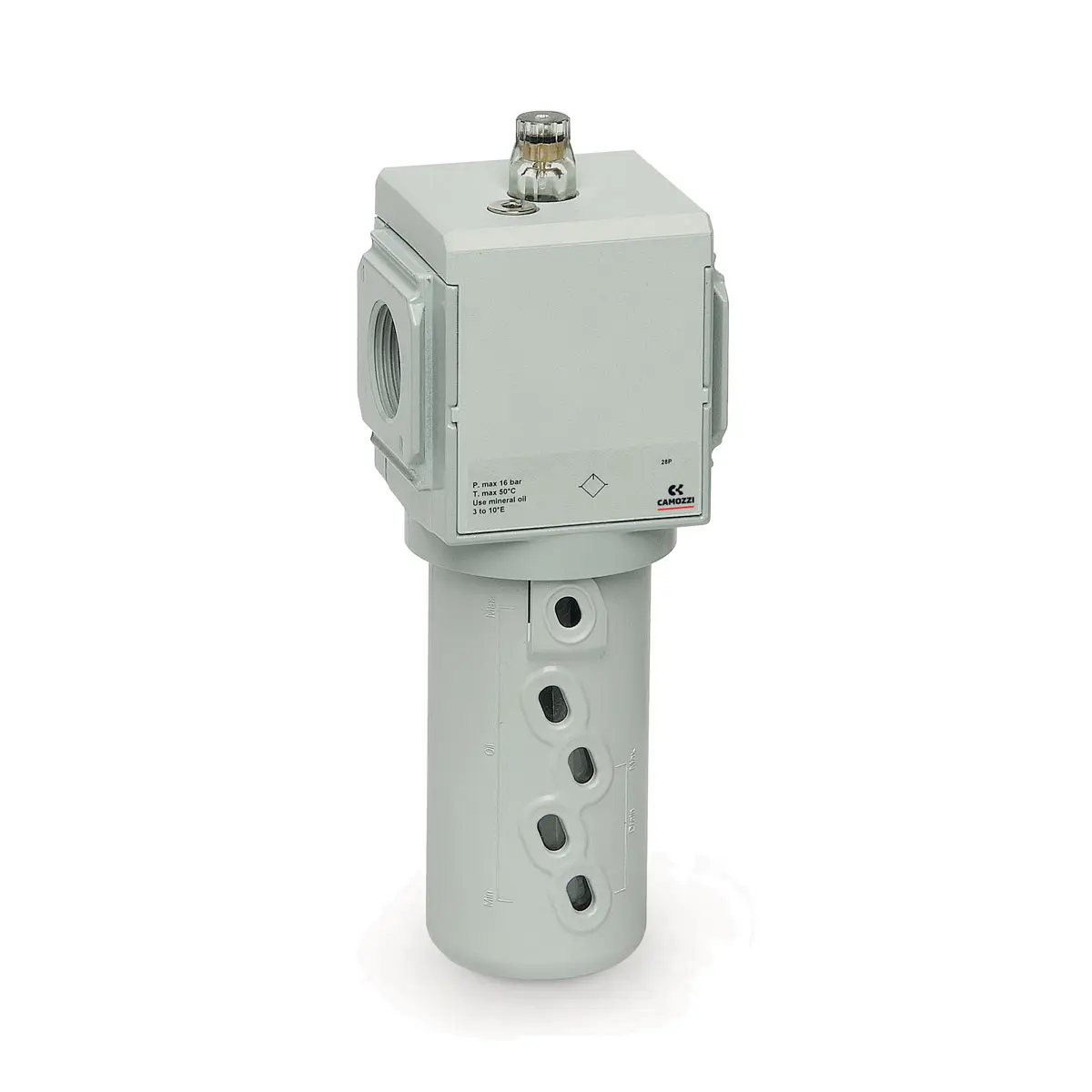 Produktfoto 1 von Camozzi Pneumatik-Öler Serie MX, Anschluss 1/2 in G, 16 bar, 60 °C, -5 °C