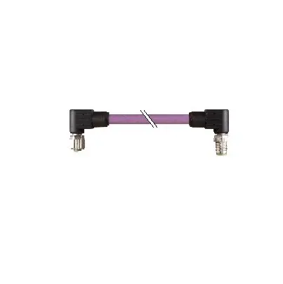Produktfoto 1 von B&R X67, 4-polig Kabel, Rechtwinklig Buchse 4 / M12 Stecker, Länge 5 m