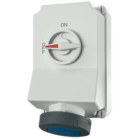 Produktfoto 1 von MENNEKES CEE Steckvorrichtung Überspannungsschutz Grau Gerade 3 6 h 63A, 230 V, IP40