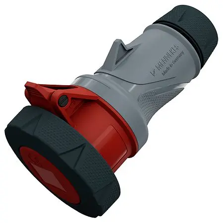 Produktfoto 1 von MENNEKES 146 Leistungssteckverbinder Grau, Rot 5P, 400 V / 32A IP67, IP69