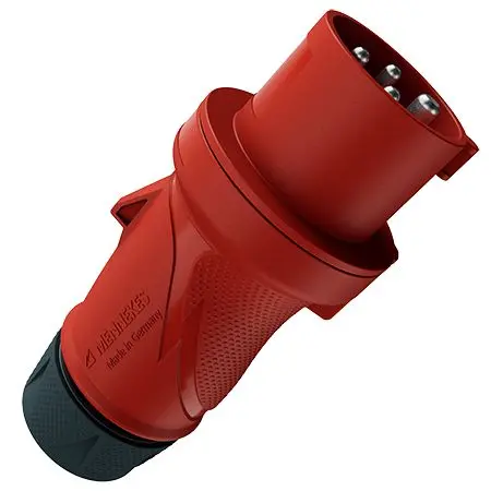 Produktfoto 1 von MENNEKES 135 Leistungssteckverbinder Stecker Rot/Schwarz 4P, 400 V / 32A IP54
