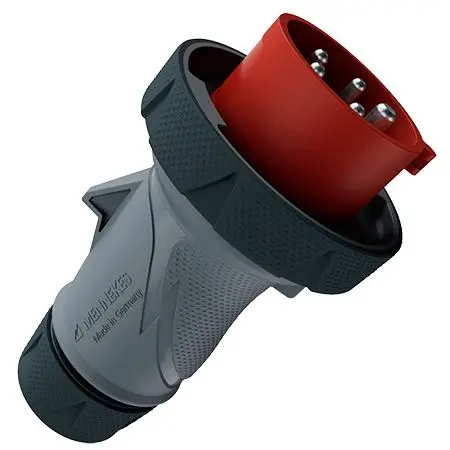 Produktfoto 1 von MENNEKES 136 Leistungssteckverbinder Stecker Grau, Rot 5P, 400 V / 16A IP67, IP69