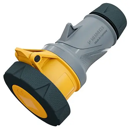 Produktfoto 1 von MENNEKES 146 Leistungssteckverbinder Grau, Gelb 3P, 110 V / 16A IP67, IP69