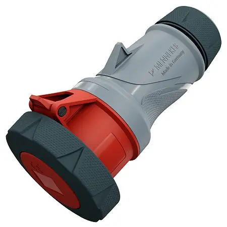 Produktfoto 1 von MENNEKES 146 Leistungssteckverbinder Grau, Rot 5P, 400 V / 32A IP67, IP69