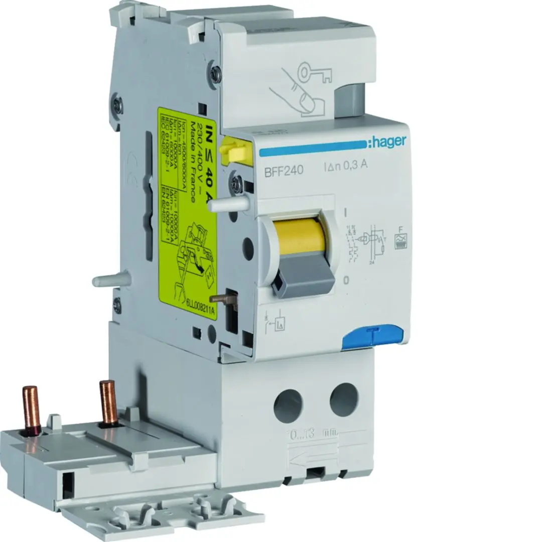 Produktfoto 1 von Hager BFF Series RCCB, 2-polig, 40A, 300mA Typ F