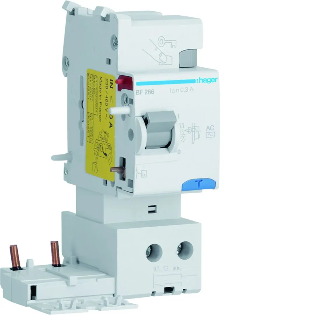 Produktfoto 1 von Hager BF RCD/FI, 2-polig, 63A, 300mA Typ AC Hager 230 → 400V
