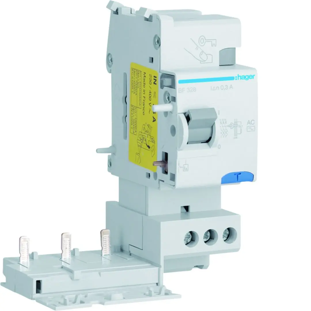 Produktfoto 1 von Hager BF RCD/FI, 3-polig, 25A, 300mA Typ AC Hager 230 → 400V