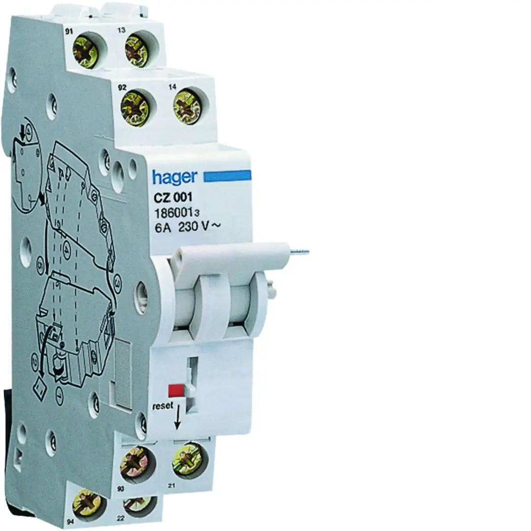 Produktfoto 1 von Hager CZ001 RCCB, 2-polig, 6A Typ AC CZ 240V