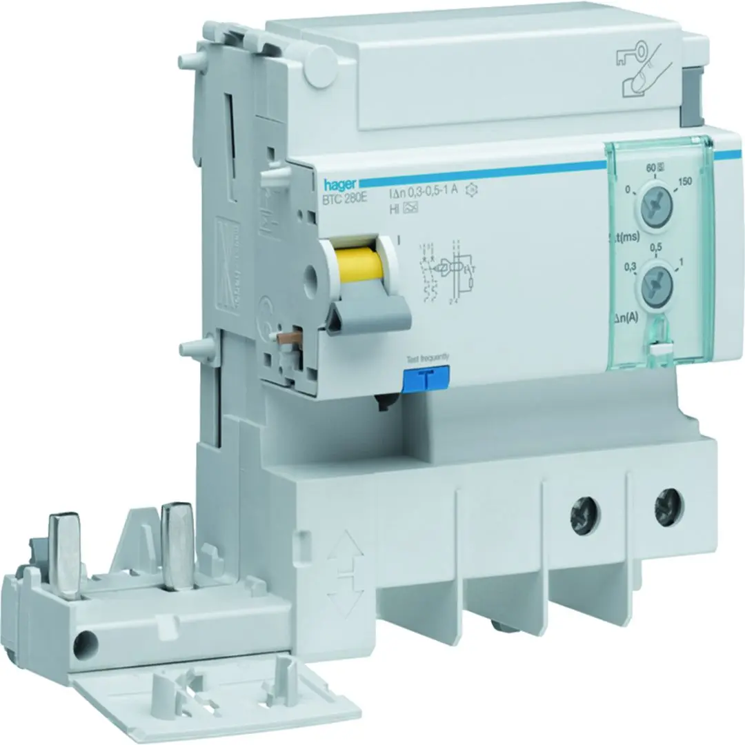Produktfoto 1 von Hager BTC Elektronischer Trennschalter, 2-polig, 125A, 1 A, 300 mA, 500 mA Typ AC Hager 500V