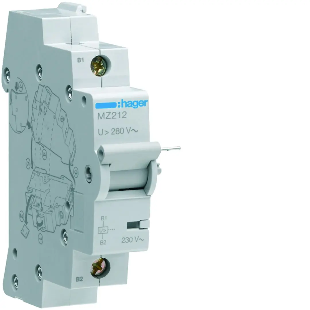 Produktfoto 1 von Hager 230 V ac MZ MZ212 Geräteschutzschalter für MCBs, RCBOs, RCCBs