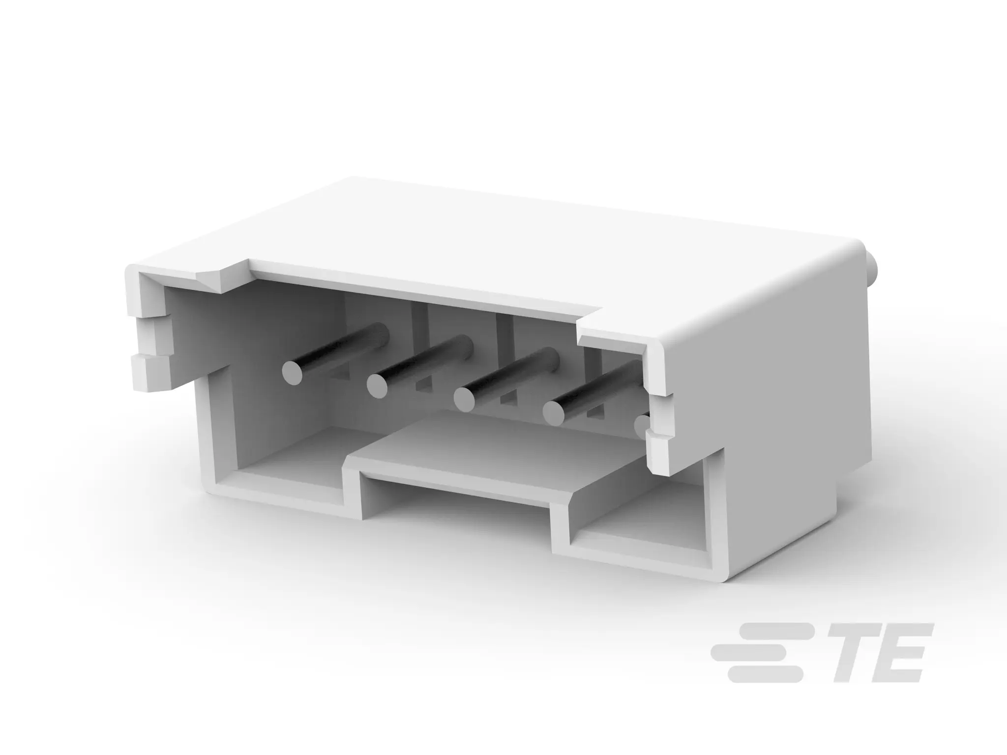 Produktfoto 1 von TE Connectivity Economy Power 2.5 Leiterplattenleiste Vertikal, 5-polig / 1-reihig, Raster 2.5 mm Raster Platine,