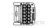 Produktfoto 1 von TE Connectivity AMP Serie Gehäuse für Buchsenklemme Polybutylenterephthalat, Buchse, Gerade, 12-polig, Gehäuse für