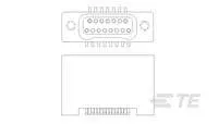 Produktfoto 1 von TE Connectivity Dualobe Leiterplattenleiste, 25-polig / 2-reihig, Raster 0.64 mm Raster Platine, Kabel-Platine,
