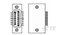 Produktfoto 1 von TE Connectivity Nanonics Leiterplattenleiste, 15-polig / 2-reihig, Raster 0.64 mm Raster Platine, Kabel-Platine,