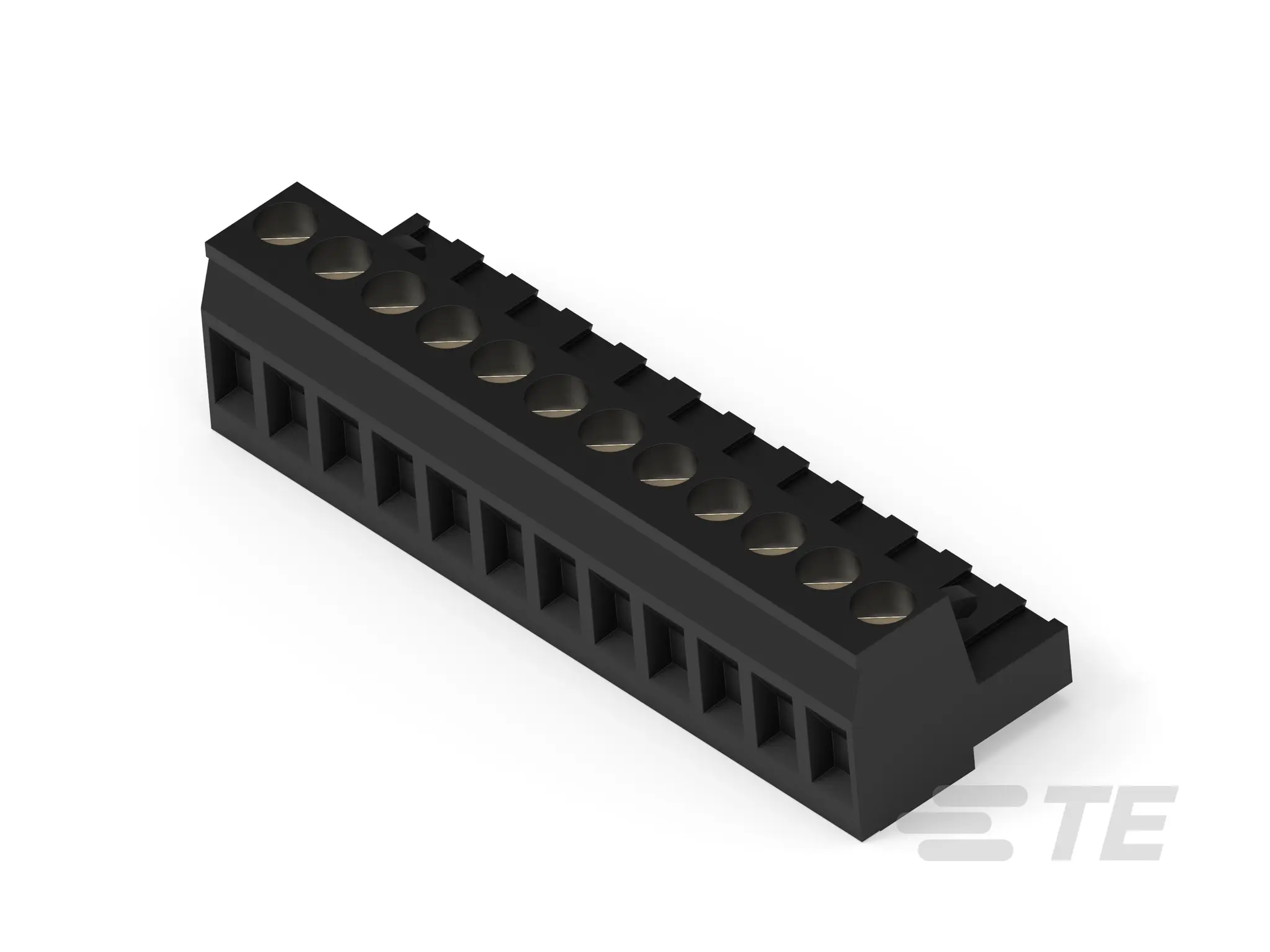 Produktfoto 1 von TE Connectivity Buchanan Steckbarer Klemmenblock Buchsentülle 12-Kontakte 5mm-Raster gewinkelt