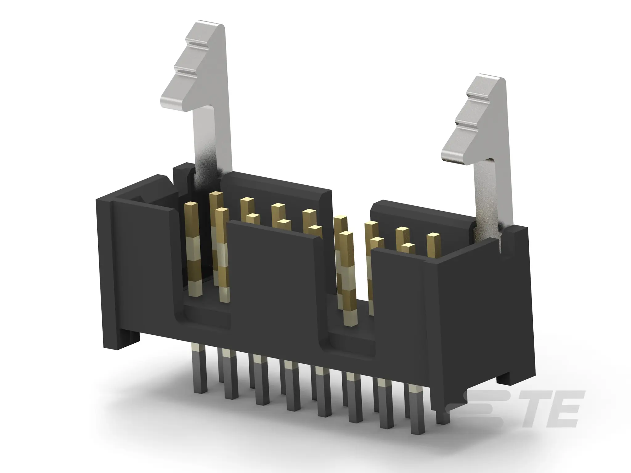 Produktfoto 1 von TE Connectivity AMP-LATCH Leiterplattenleiste Vertikal, 16-polig / 2-reihig, Raster 2.54 mm Raster Platine,