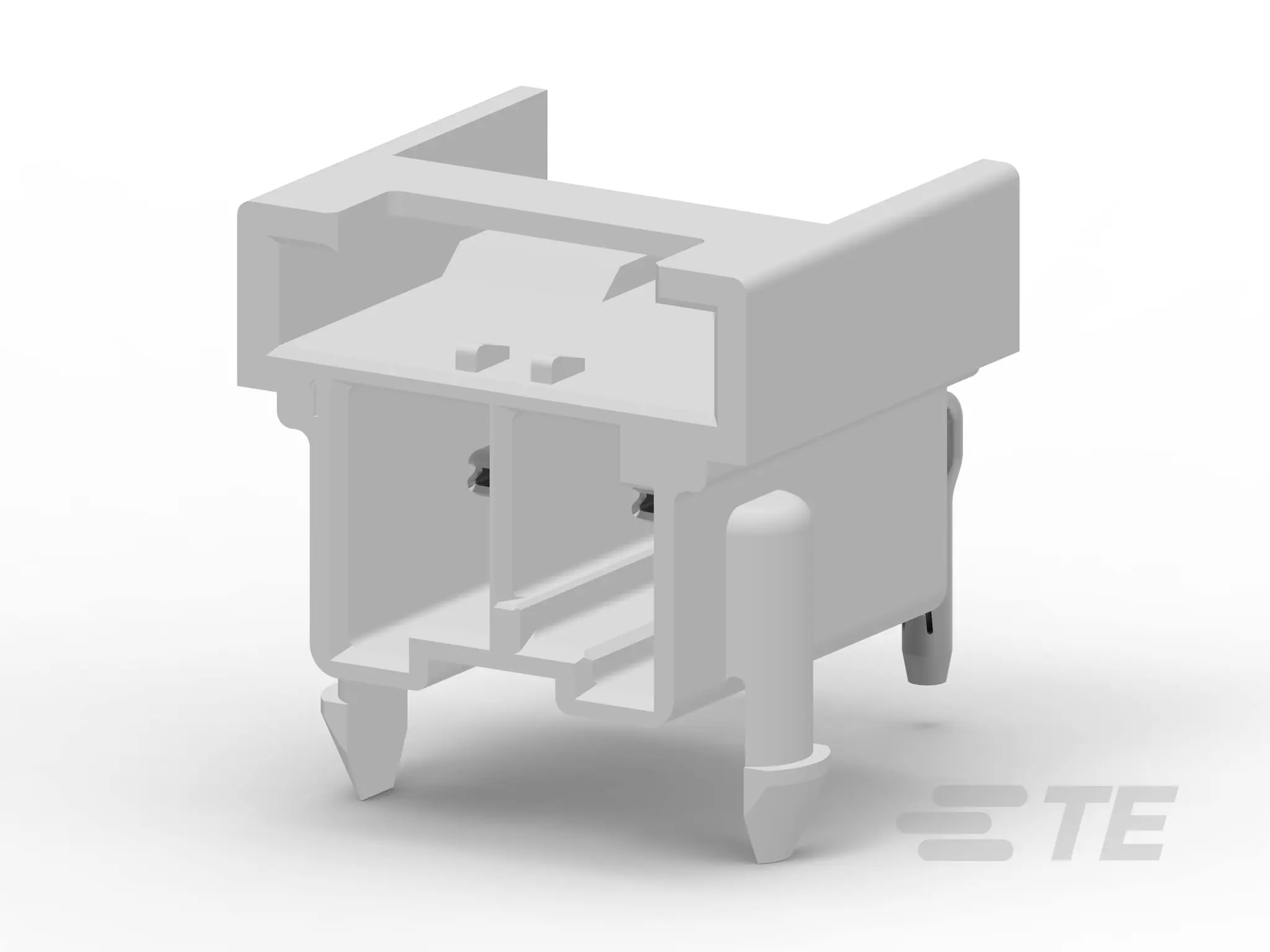 Produktfoto 1 von TE Connectivity Power Triple Lock Leiterplattenleiste gewinkelt, 2-polig / 1-reihig, Raster 6 mm Raster Platine,