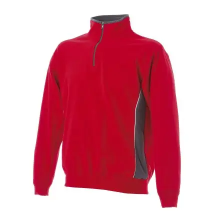 Produktfoto 1 von JRC 989554 Unisex Sweatshirt, 20 % Polyester, 80 % Baumwolle Grau, Rot Kurzer Reißverschluss, Größe L
