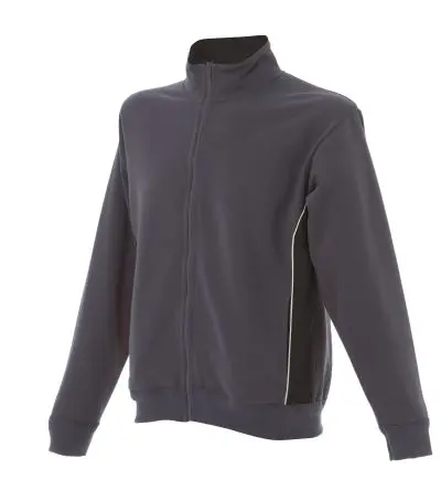 Produktfoto 1 von JRC 989609 Unisex Sweatshirt, 20 % Polyester, 80 % Baumwolle Schwarz, Grau Langer Reißverschluss, Größe S