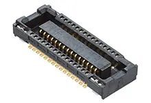 Produktfoto 1 von Molex 51338 Leiterplattenbuchse Vertikal Platine 12-polig / 2-reihig, Raster 0.4 mm SMD