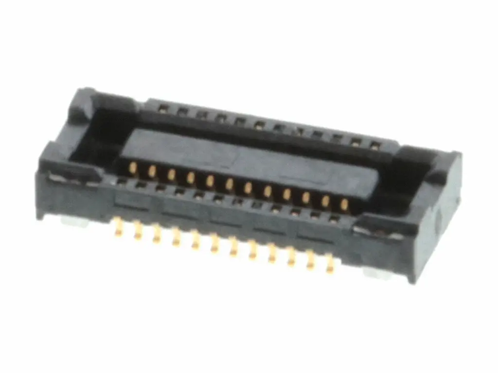 Produktfoto 1 von Molex 51338 Leiterplattenbuchse Vertikal Platine 24-polig / 2-reihig, Raster 0.4 mm SMD