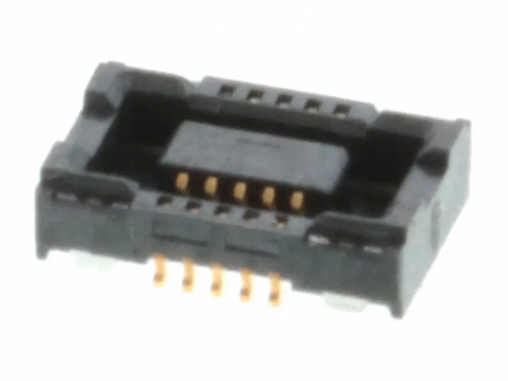Produktfoto 1 von Molex 51338 Leiterplattenbuchse Vertikal Platine 10-polig / 2-reihig, Raster 0.4 mm SMD