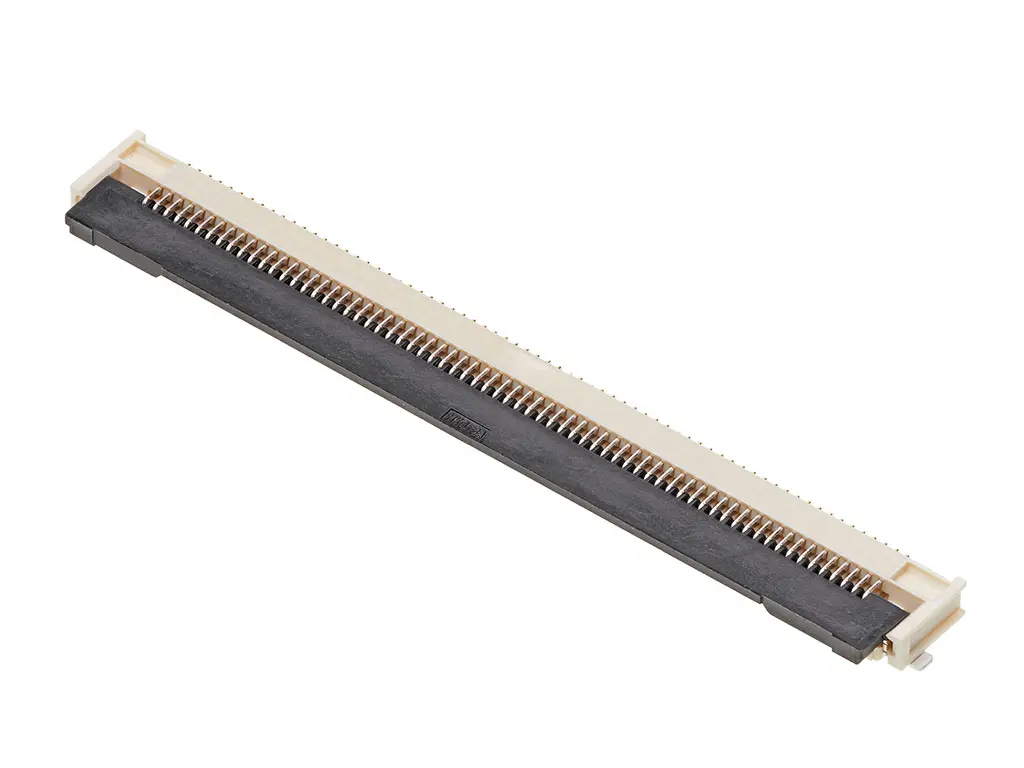 Produktfoto 1 von Molex 505110-6891, SMD gewinkelt FPC-Steckverbinder, 68-polig, Raster 0.5 mm, Unterseite