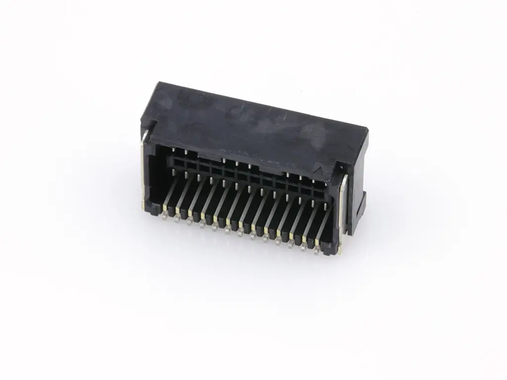 Produktfoto 1 von Molex 505448 Leiterplattenleiste gewinkelt, 26-polig / 2-reihig, Raster 1.25 mm Raster Oberfläche, Ummantelt