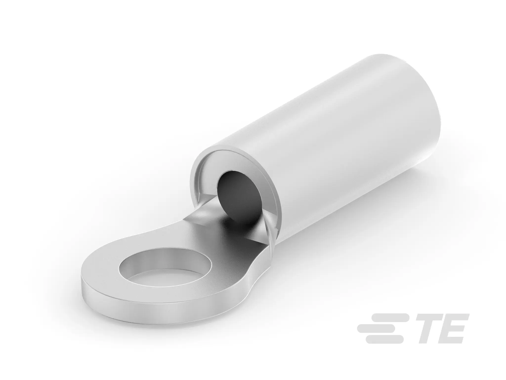 Produktfoto 1 von TE Connectivity DIAMOND GRIP Ringkabelschuh, Unisoliert 22 AWG, Silber, 22 AWG max.AWG, innen ø 2.84 mm, M2.5